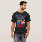 Lehrerin Crew Amerikanischer Flaggenlehrer am 4. J T-Shirt (Vorne ganz)