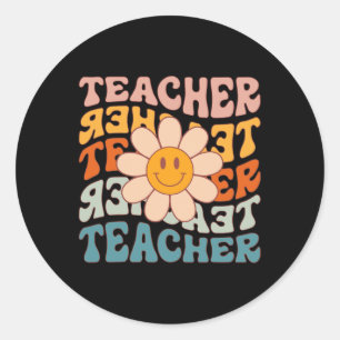 Lehrerin Daisy Colorful - Grundschullehrerin Runder Aufkleber