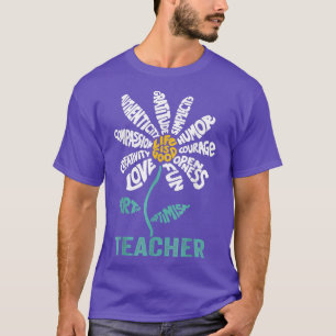 Lehrerin Daisy Teach School Sunflower T-Shirt