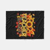 Lehrerin Dankbarer Erntedank Sonnenblumen Fall Pro Fleecedecke (Vorderseite (Horizontal))