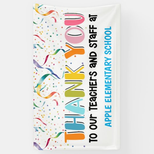 Lehrerin danke Ihnen Banner (Vertikal)