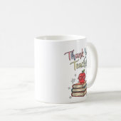 Lehrerin danke Ihnen Bücher & Apple Tasse (VorderseiteRechts)