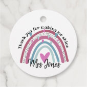 Lehrerin danke Ihnen, dass Sie mich in den Regenbo Geschenkanhänger (Vorderseite)