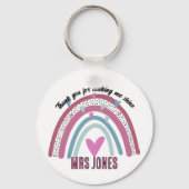 Lehrerin danke Ihnen, dass Sie mich in den Regenbo Schlüsselanhänger (Vorderseite)