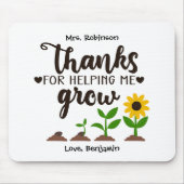 Lehrerin danke Ihnen, dass Sie mir geholfen haben, Mousepad (Vorne)