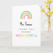 Lehrerin danke Ihnen für Ihre wunderbare Arbeit Karte (Gelbe Blume)