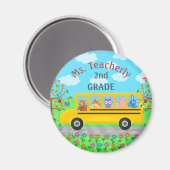 Lehrerin danke Ihnen Individuelle Name | Niedliche Magnet (Vorderseite/Rückseite)