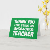 Lehrerin danke Ihnen Karte grün (Gelbe Blume)