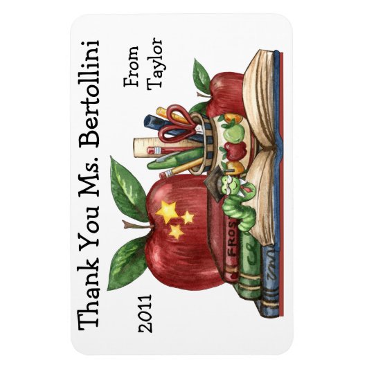 Lehrerin danke Ihnen Magnet (Vertikal)