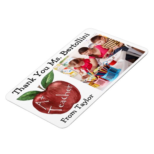 Lehrerin danke Ihnen Magnet (Linke Seite)