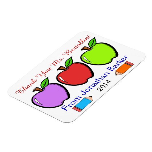 Lehrerin danke Ihnen Magnet (Linke Seite)