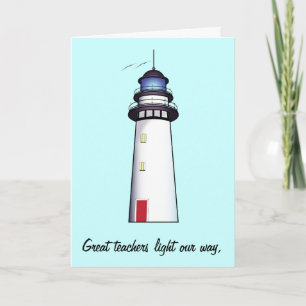 Lehrerin danke Ihnen mit Lighthouse