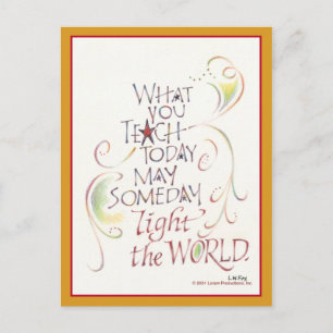 Lehrerin danke Ihnen Post Card Postkarte