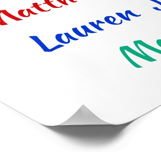 Lehrerin danke Ihnen Poster (Ecke)