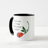 Lehrerin danke Tasse (Vorderseite Links)