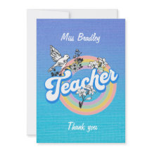 Lehrerin dankt Ihnen mit Liebe und Respekt