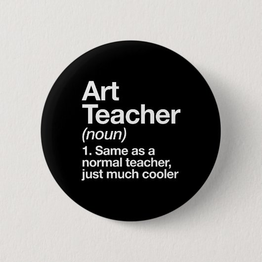 Lehrerin definiert "Funny Back to School First Day Button (Vorderseite)