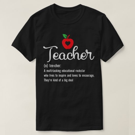 Lehrerin Definition Funny Teacher T-Shirt (Design vorne)