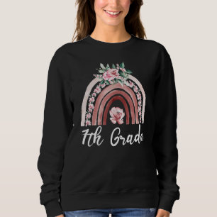 Lehrerin der 7. Klasse Zurück zur Schule Boho Flor Sweatshirt
