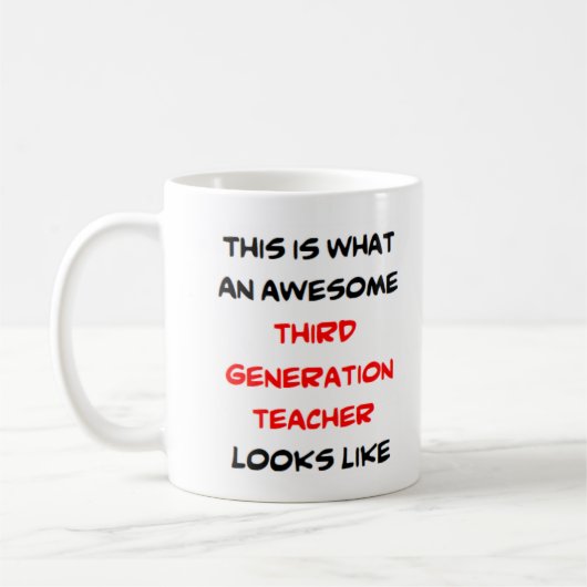 Lehrerin der dritten Generation, phantastisch Kaffeetasse (Links)