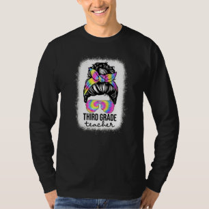 Lehrerin der dritten Klasse Tie-Dye-Unordentlicher T-Shirt