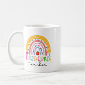 Lehrerin der dritten Klasse Zurück zur Schule Boho Kaffeetasse (Links)