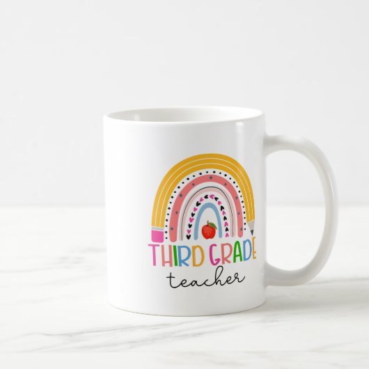 Lehrerin der dritten Klasse Zurück zur Schule Boho Kaffeetasse (Rechts)