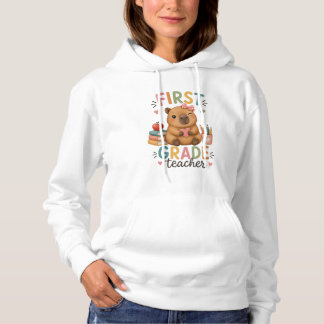 Lehrerin der ersten Klasse Capybara Liebe Hoodie