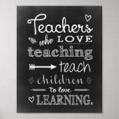 Lehrerin, die Liebe unterrichtet Poster (Vorne)