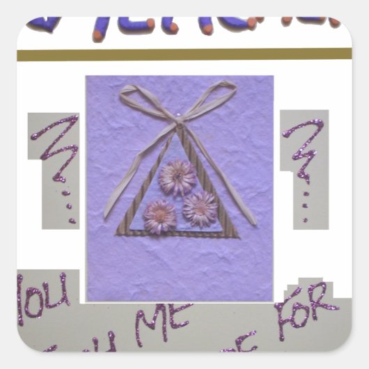 Lehrerin, du lehrst mich für die Hoffnung für die  Quadratischer Aufkleber (Vorderseite)