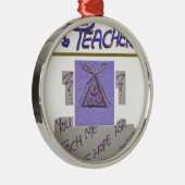 Lehrerin, du lehrst mich für die Hoffnung für die Silbernes Ornament (Rechts)