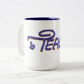 Lehrerin, du lehrst mich für die Hoffnung für die Zweifarbige Tasse (Vorderseite Links)