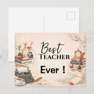 Lehrerin Englisch Danke Geschenk Ende des Schuljah Postkarte