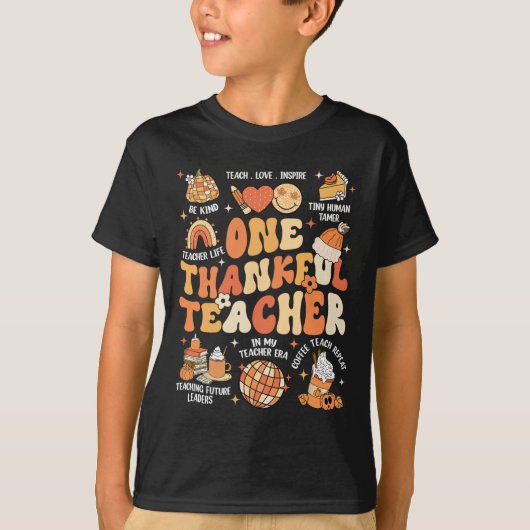 Lehrerin Erntedank Ein dankbarer Lehrer Fall Aut T-Shirt (Vorderseite)