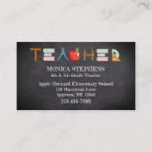 Lehrerin/Erzieherin Visitenkarte (Vorderseite)