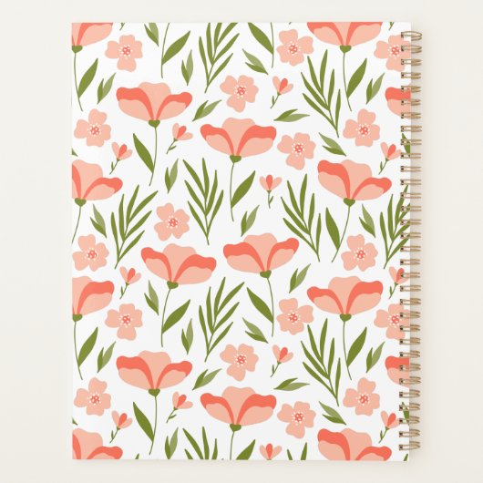 Lehrerin Floral Planner Planer (Rückseite)