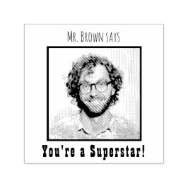 Lehrerin Foto Personalisiert Sie sind ein Supersta Permastempel