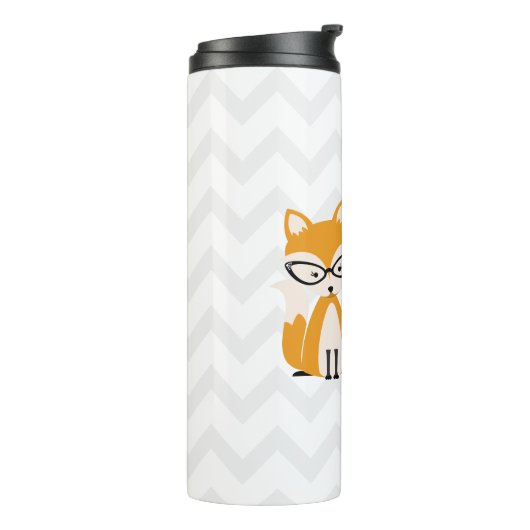 Lehrerin Fox Chalkboard Zickzack Thermosbecher (Nach links gedreht)