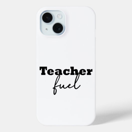 Lehrerin Fuel Typografie Case-Mate iPhone Hülle (Rückseite)
