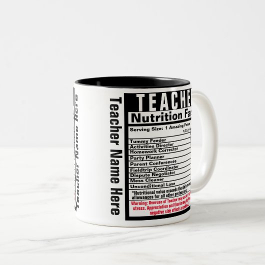 Lehrerin Funny Gift Tasse (VorderseiteRechts)