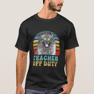 Lehrerin für Arbeit Funny Keeshonden Dog Summer T-Shirt