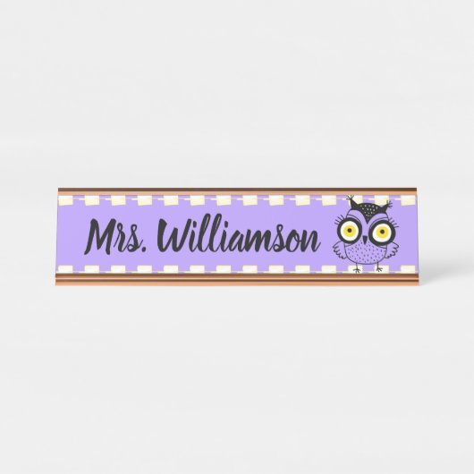 Lehrerin für Berufliche Weisen Schreibtischnamensplakette (Vorderseite )