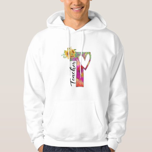 Lehrerin für Blume Hoodie (Vorderseite)