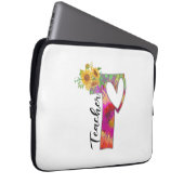 Lehrerin für Blume Laptopschutzhülle (Vorne Rechts)