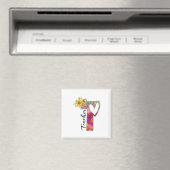Lehrerin für Blume Magnet (In Situ (Geschirrspüler))