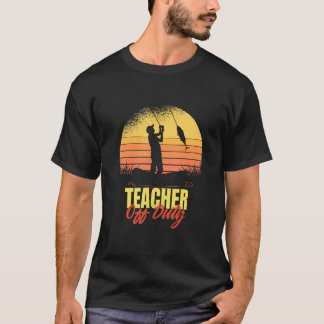 Lehrerin für den Fischfang Retro Sunset School Leh T-Shirt