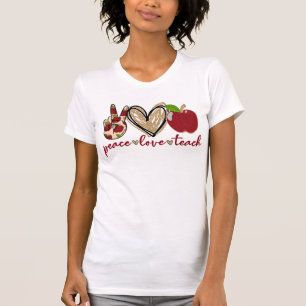 Lehrerin für Frieden und Liebe T-Shirt