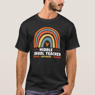 Lehrerin für Mittelschule Motivate Inspirier Rai T-Shirt