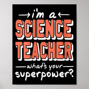 Lehrerin für Naturwissenschaften der Frauen Superw Poster