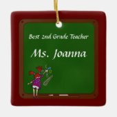 Lehrerin für Schulleitung Keramikornament (Vorderseite)